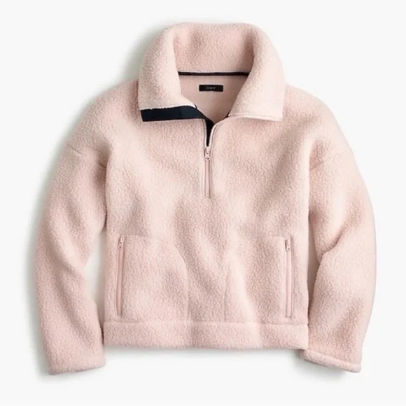 J.Crew Women's Pink Fleece Jacket - Picture 2 of 10